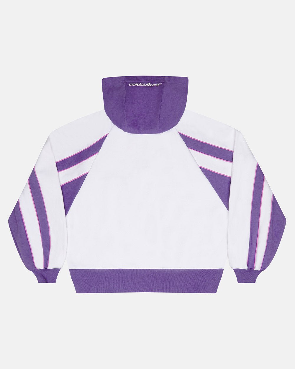 SUDADERA CON CAPUCHA Y CREMALLERA TEASE ME BLANCA Y MORADA