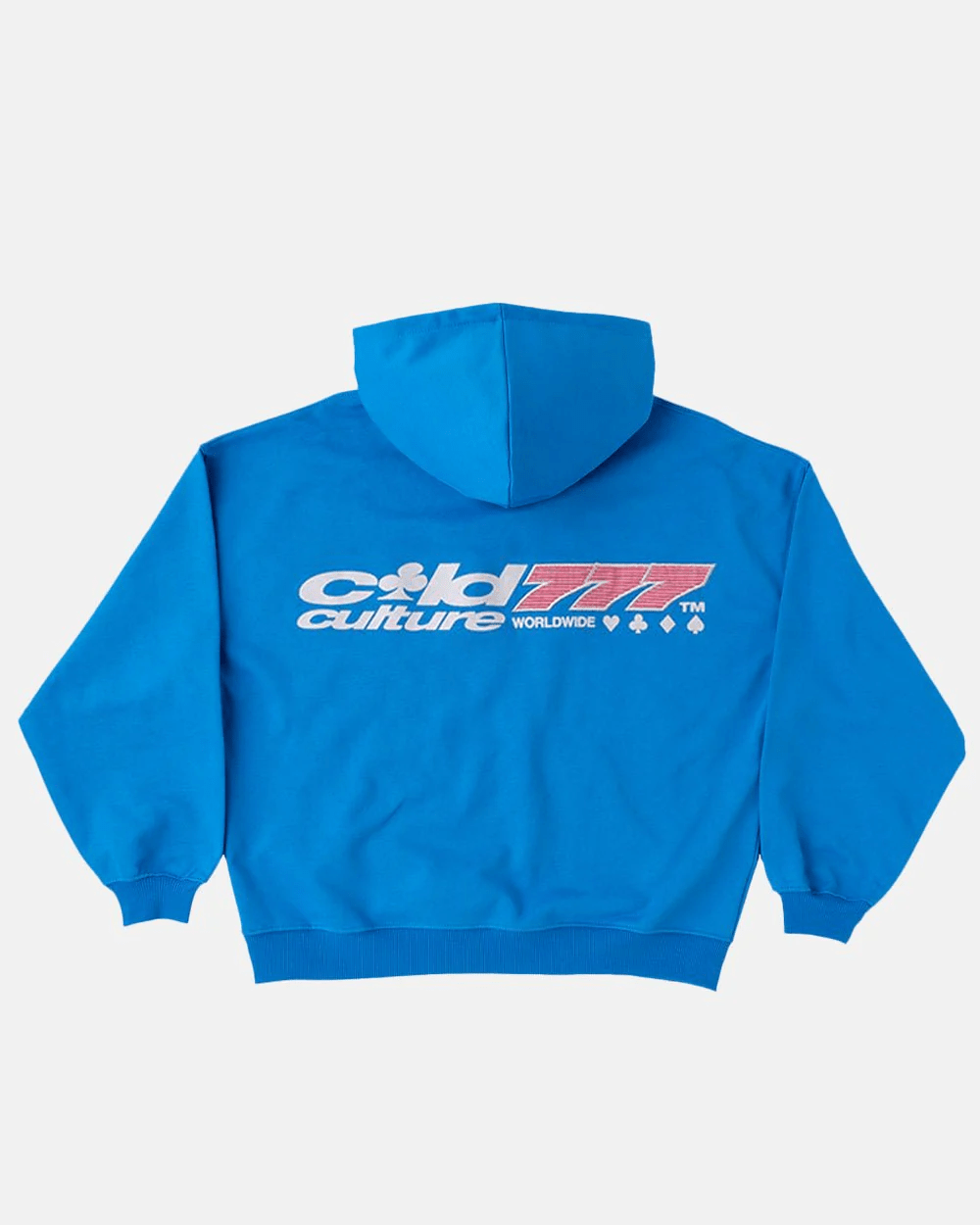 SUDADERA CON CAPUCHA TRES SIETES AZUL CAPRI