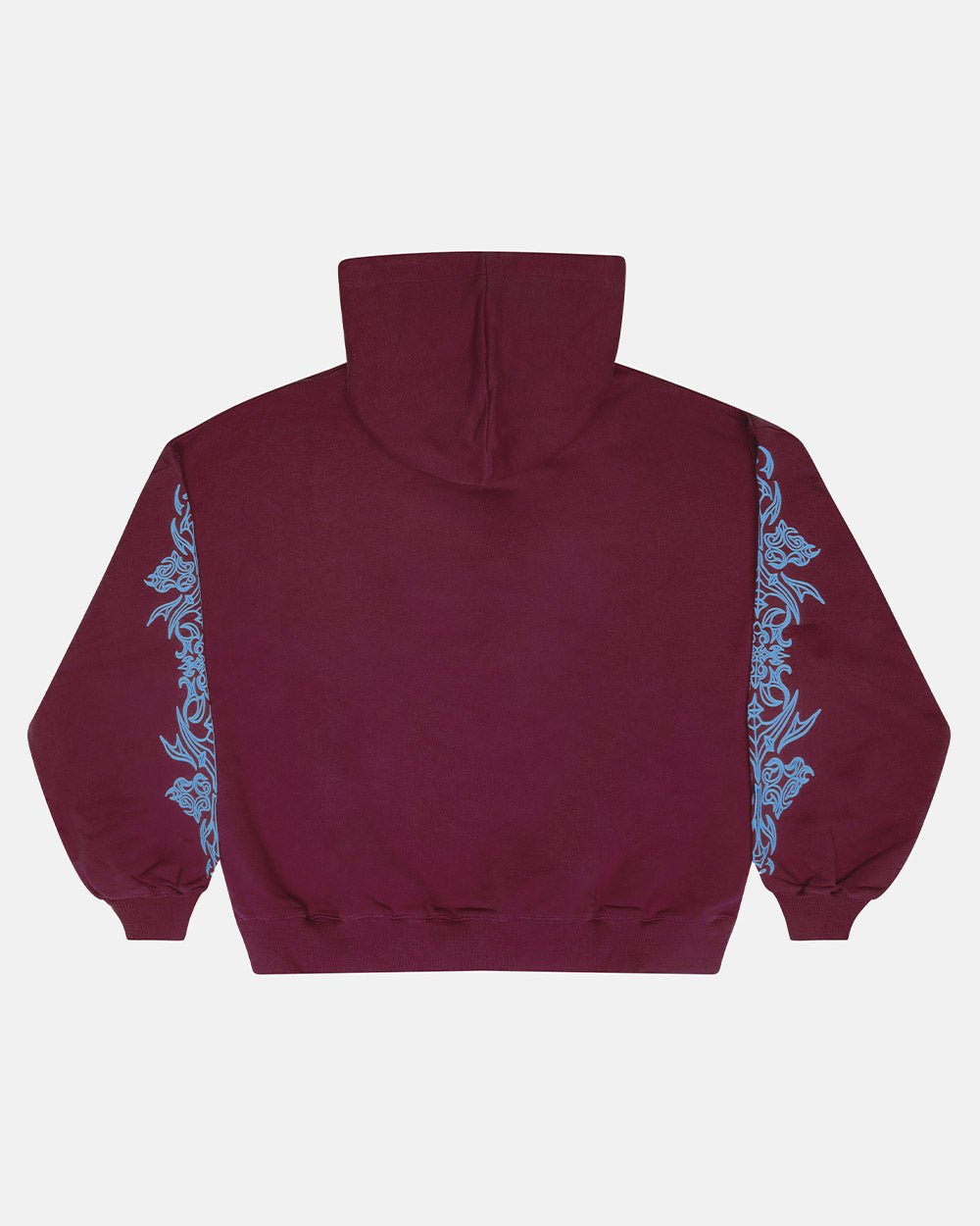SUDADERA TRIBAL CON CAPUCHA BURDEOS