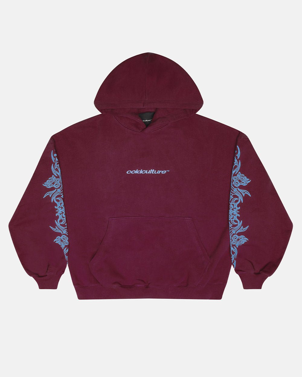 SUDADERA TRIBAL CON CAPUCHA BURDEOS
