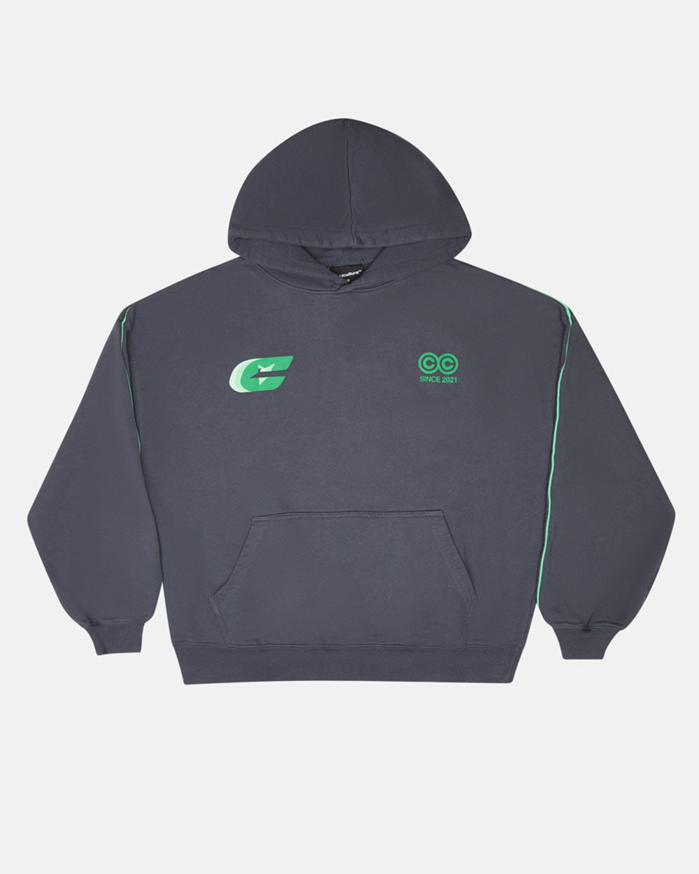 SUDADERA CON CAPUCHA TRIPLE C AZUL OSCURO