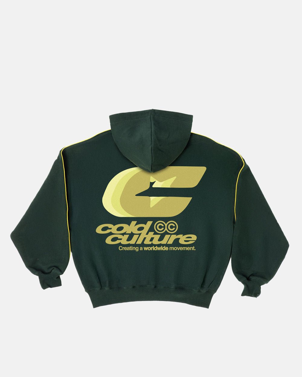 SUDADERA CON CAPUCHA TRIPLE C LAVADA VERDE NOCHE