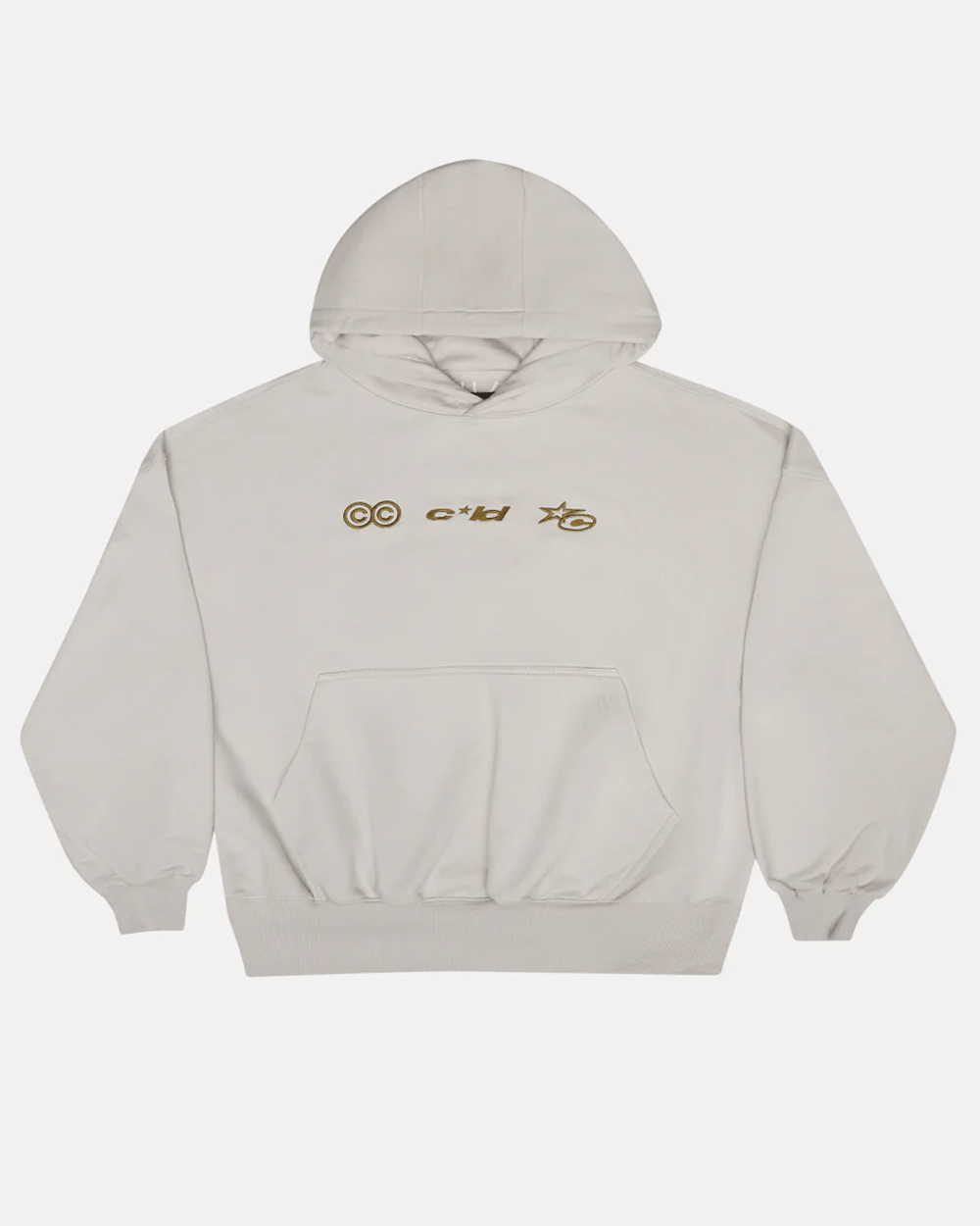 SUDADERA CON CAPUCHA VERTICAL GRIS CLARO