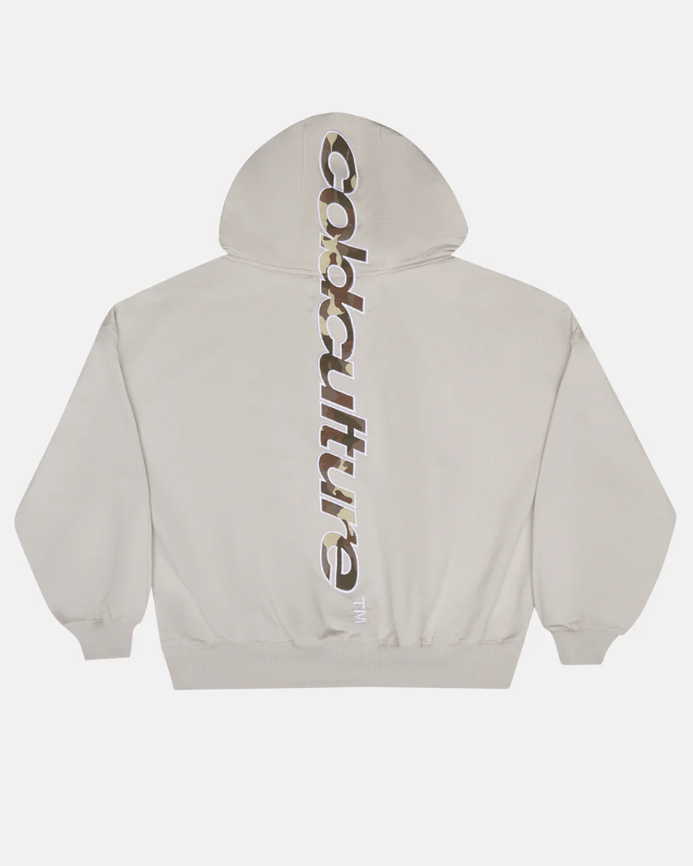 SUDADERA CON CAPUCHA VERTICAL GRIS CLARO