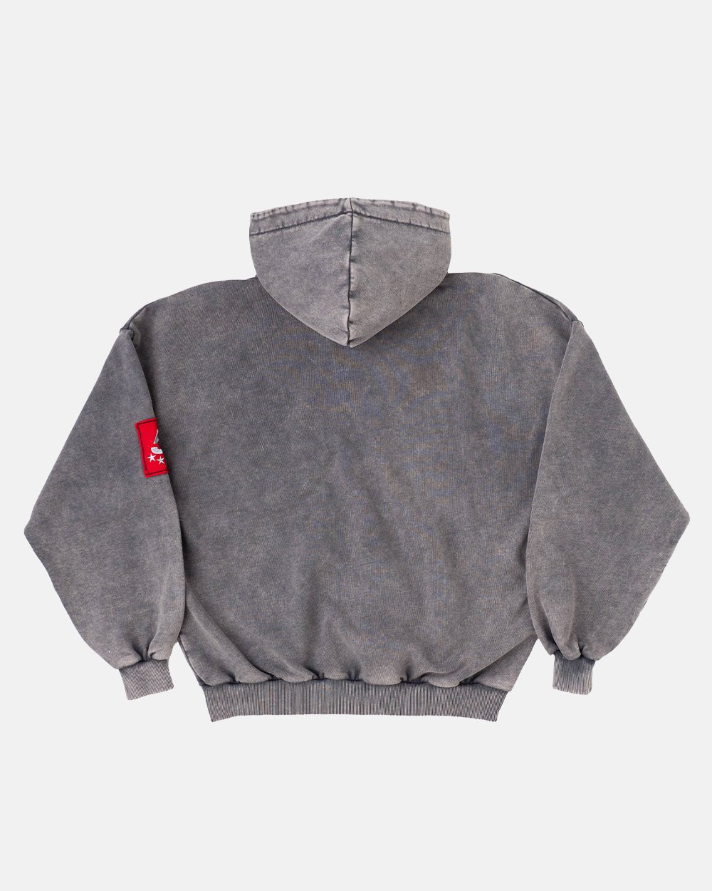 Sudadera con capucha y cremallera Walker, color negro lavado