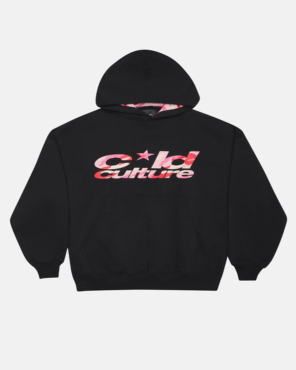 SUDADERA CON CAPUCHA WILD CAMO NEGRA