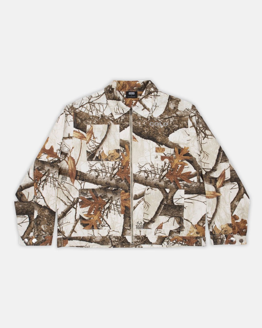 CHAQUETA DE TRABAJO CON CREMALLERA REALTREE BLANCA